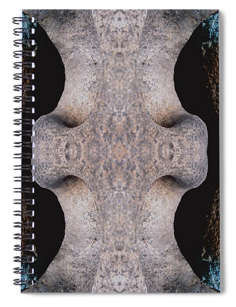 Spiritual Spiral Notebook featuring the photograph Plymouth Fountain Rock by Nancy Griswold