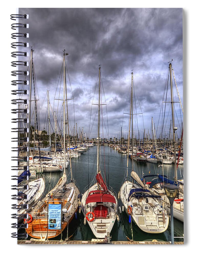 Yhun Suarez Spiral Notebook featuring the photograph Port Olimpic by Yhun Suarez