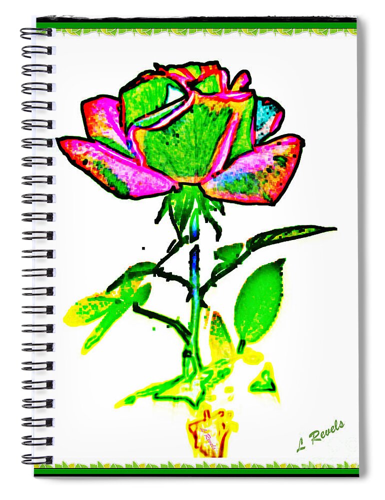 Rose Spiral Notebook featuring the photograph Primary Rose by Leslie Revels