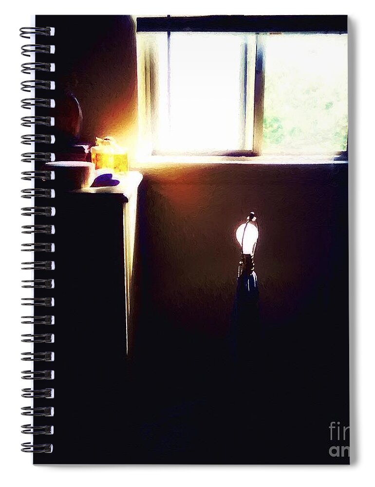 Bedroom Spiral Notebook featuring the painting Purple Heart by RC DeWinter