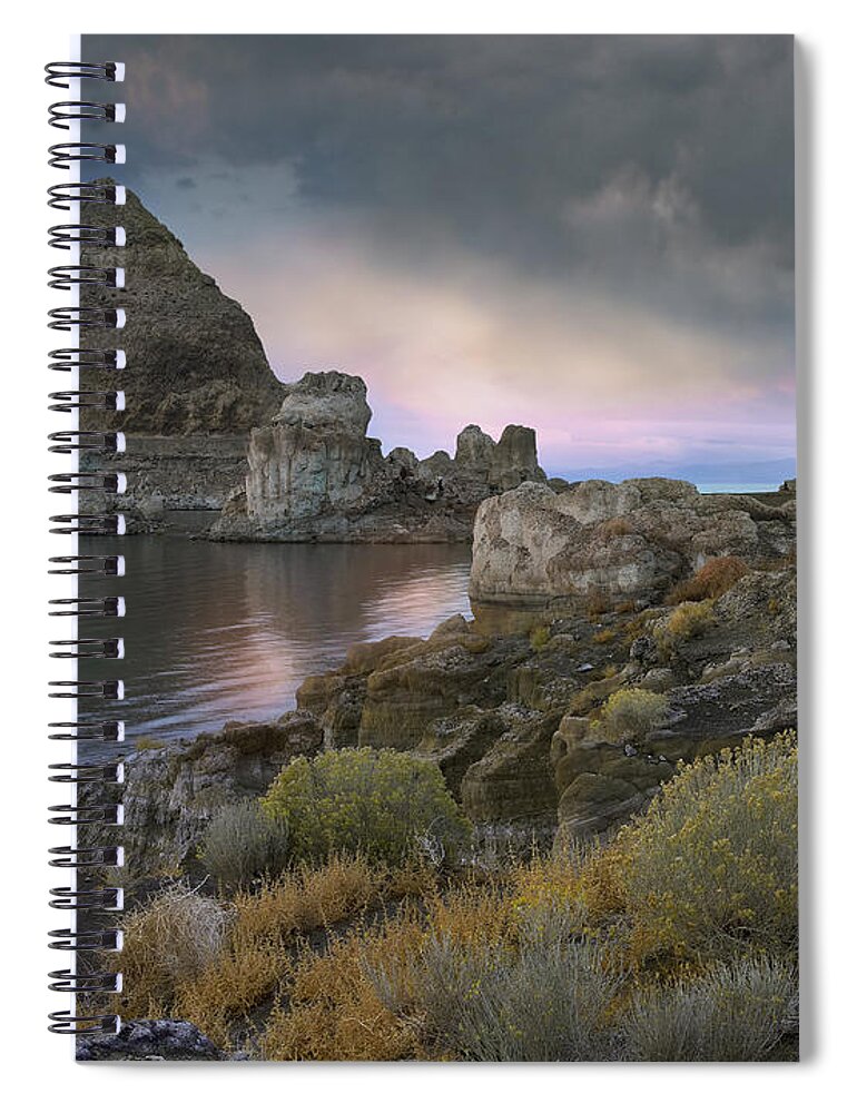 00176825 Spiral Notebook featuring the photograph Pyramid Lake Nevada by Tim Fitzharris