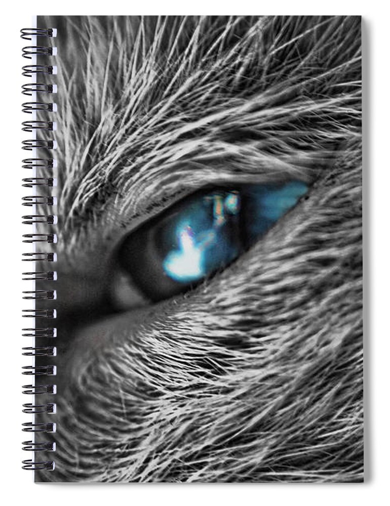Yhun Suarez Spiral Notebook featuring the photograph Raging Blue by Yhun Suarez
