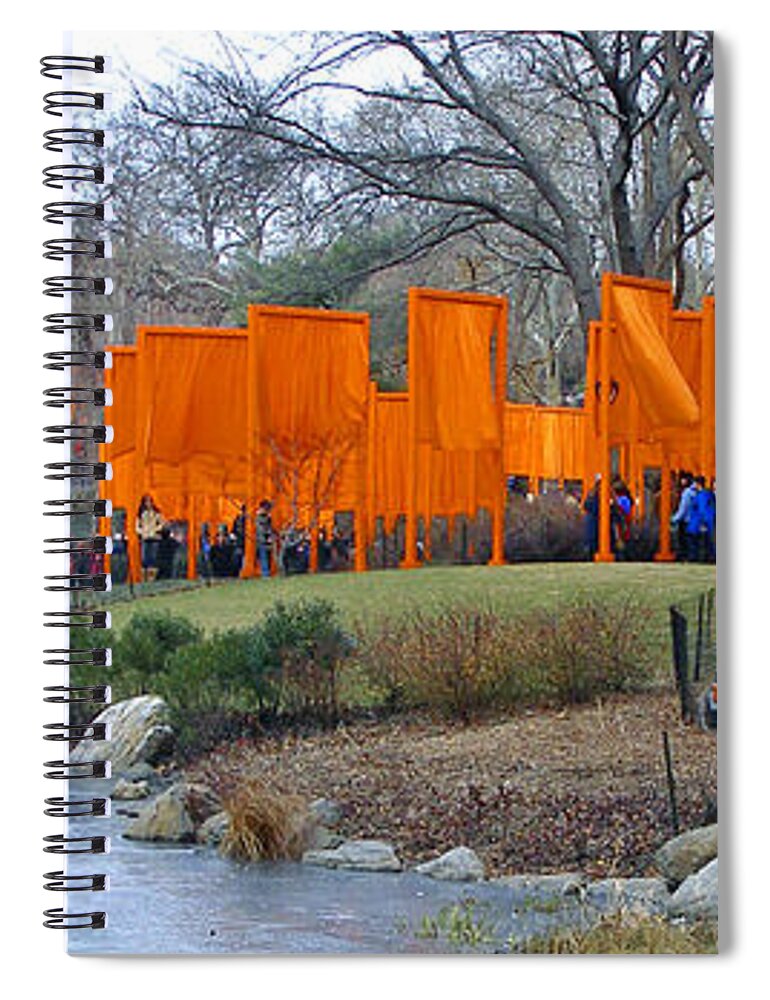 Christo And Jeanne-claude Spiral Notebook featuring the photograph Rambling Gates by Frank Winters
