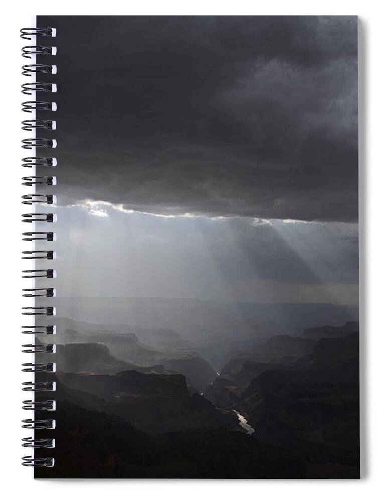 Grand Canyon Spiral Notebook featuring the photograph Rays in the Canyon by Cassie Marie Photography