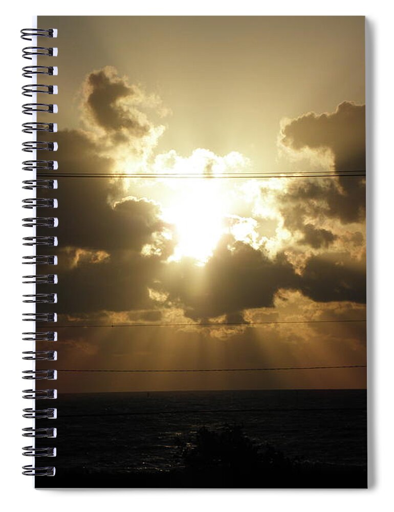 Sunset Spiral Notebook featuring the photograph Rays Of Beauty by Kim Galluzzo Wozniak