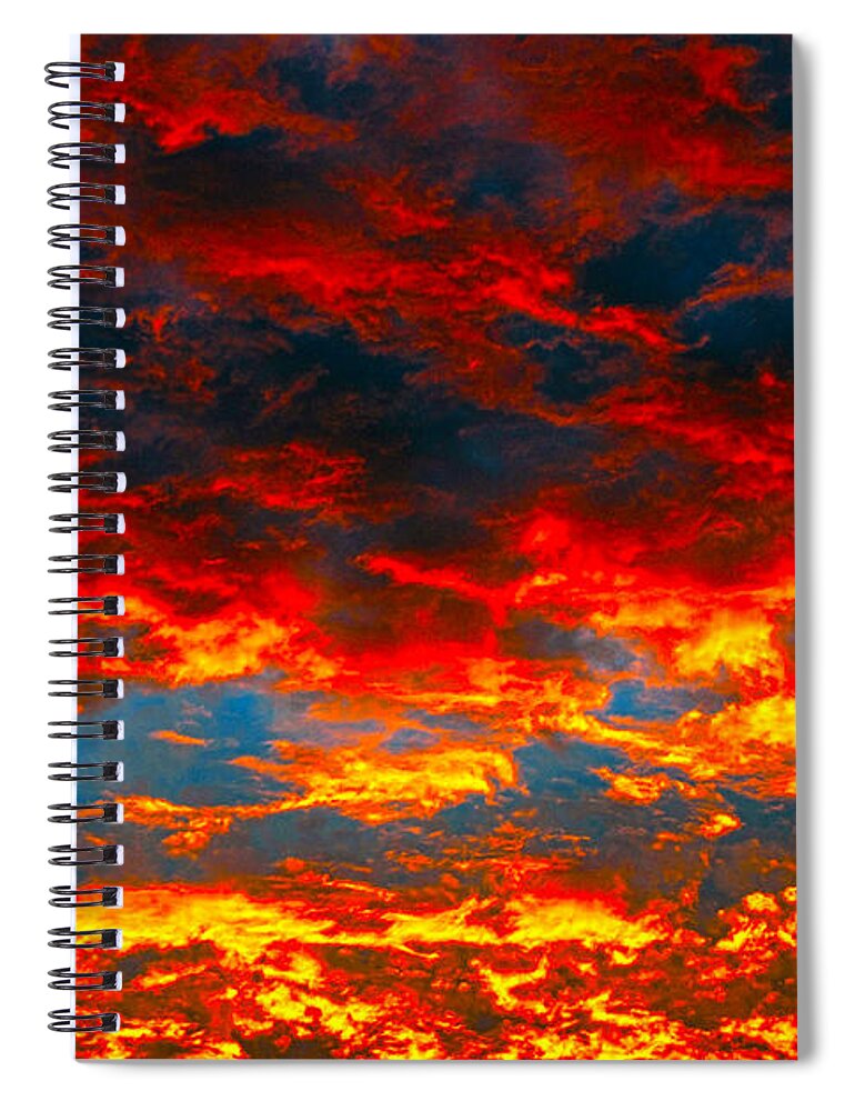 Red Clouds Spiral Notebook featuring the photograph Red Clouds by Dragan Kudjerski