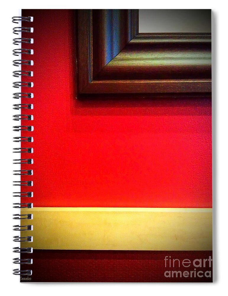 Red Spiral Notebook featuring the photograph Red Wall by Eena Bo
