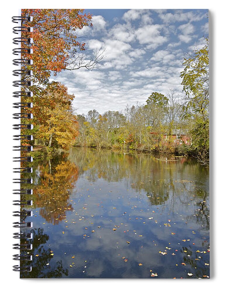 Autumn Spiral Notebook featuring the photograph Reflections on the Canal by David Letts