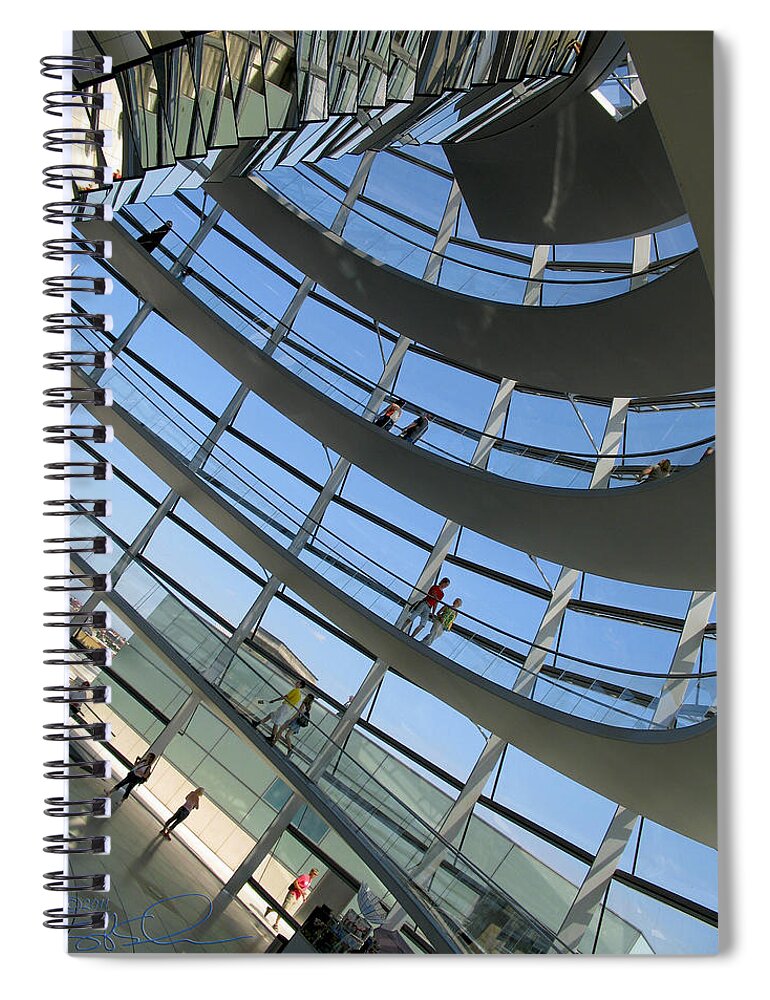 Travel Spiral Notebook featuring the photograph Reichstag Dome by S Paul Sahm