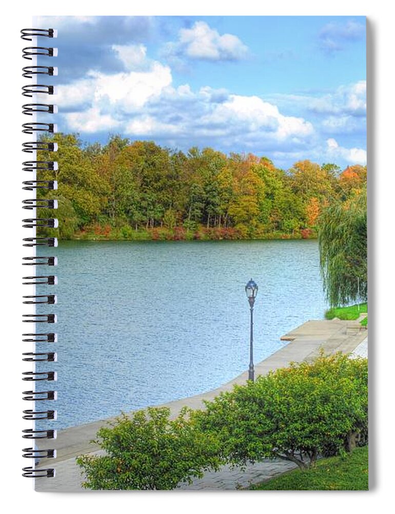  Spiral Notebook featuring the photograph Relaxing at Hoyt Lake by Michael Frank Jr