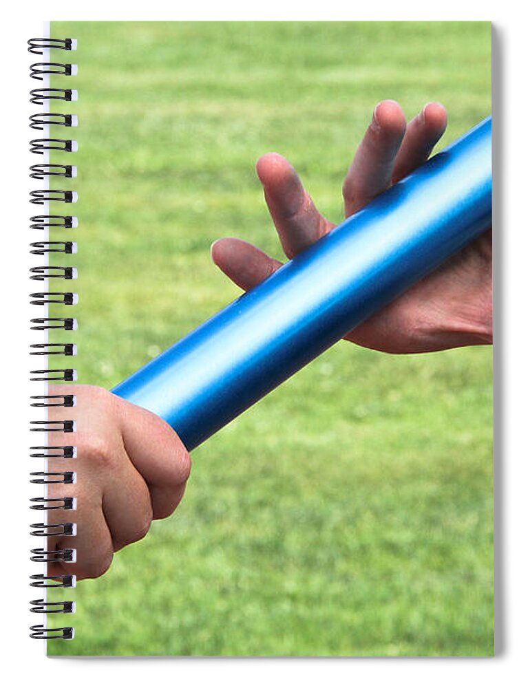 Athlete Spiral Notebook featuring the photograph Relay Baton by Photo Researchers, Inc.
