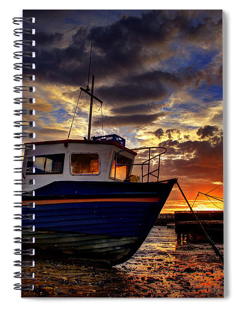 Sunrise Spiral Notebook featuring the photograph Rhos Sunrise by Mal Bray