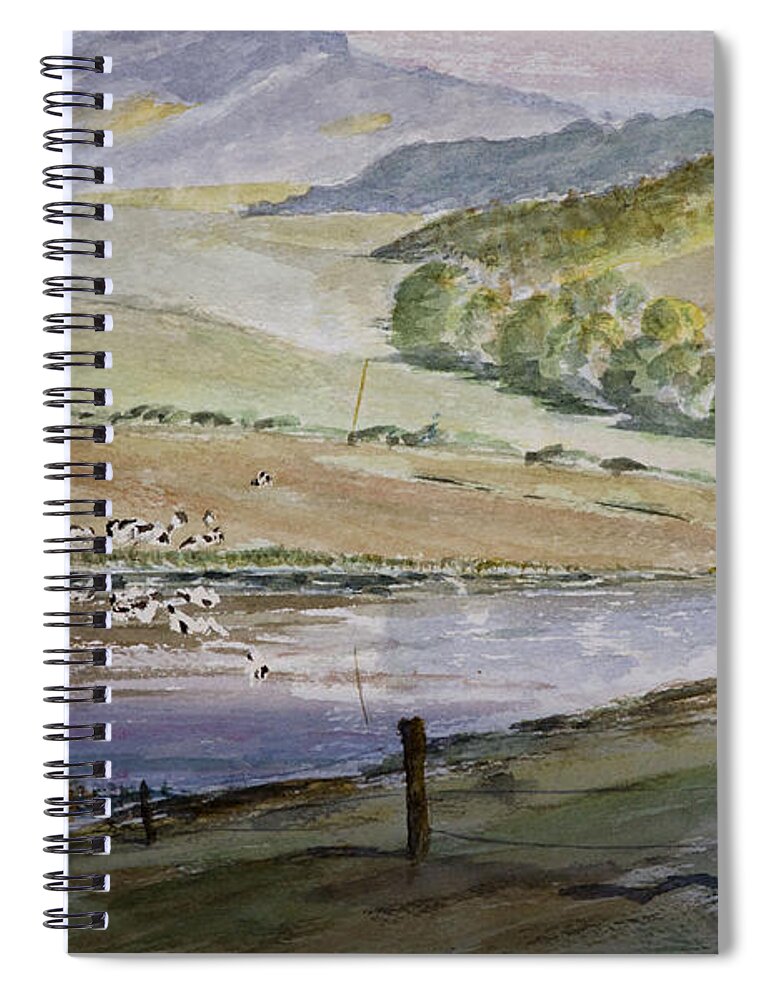 Birds Spiral Notebook featuring the painting River Birds by Rob Hemphill