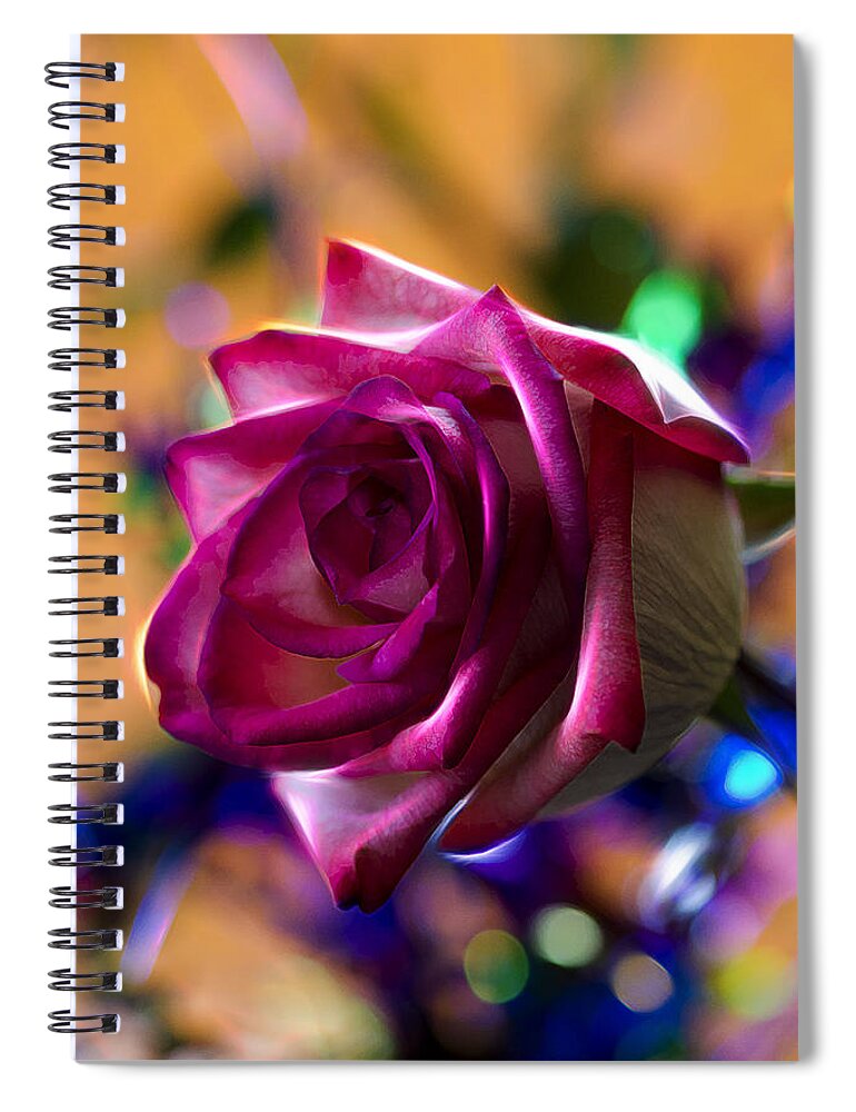 Rose Spiral Notebook featuring the photograph Rose Celebration by Bill and Linda Tiepelman