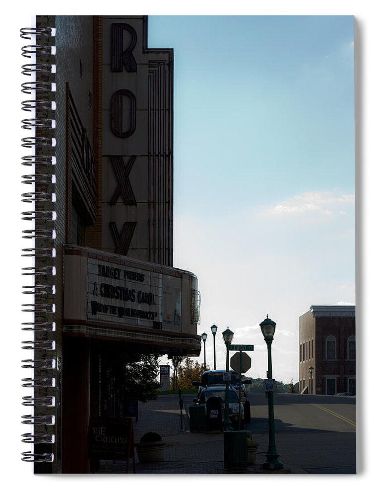 Clarksville Spiral Notebook featuring the photograph Roxy Regional Theater by Ed Gleichman