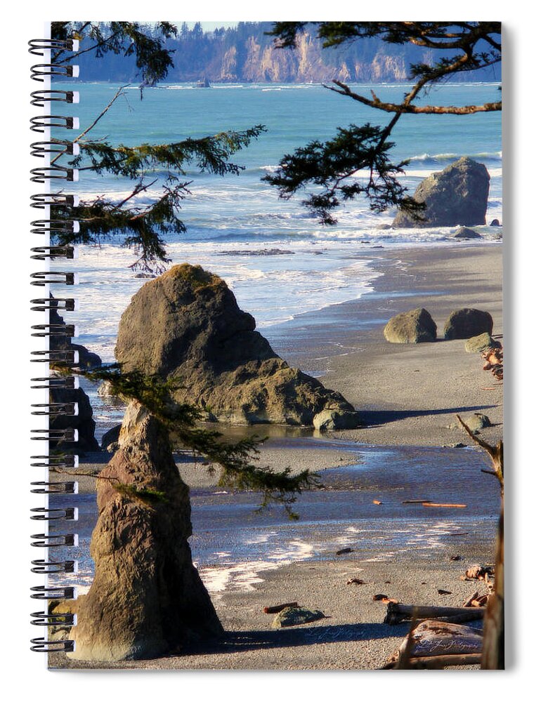 Sea Spiral Notebook featuring the photograph Ruby Beach IV by Jeanette C Landstrom