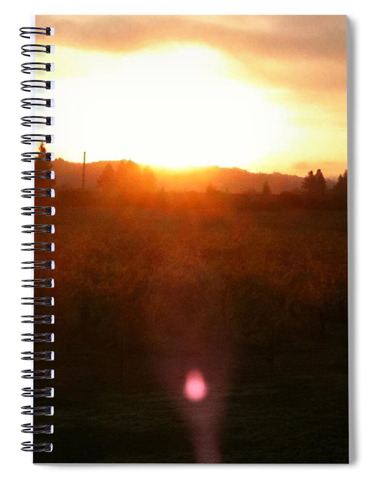 Napa Valley Spiral Notebook featuring the photograph Russian River Sunrise by Kathy Corday
