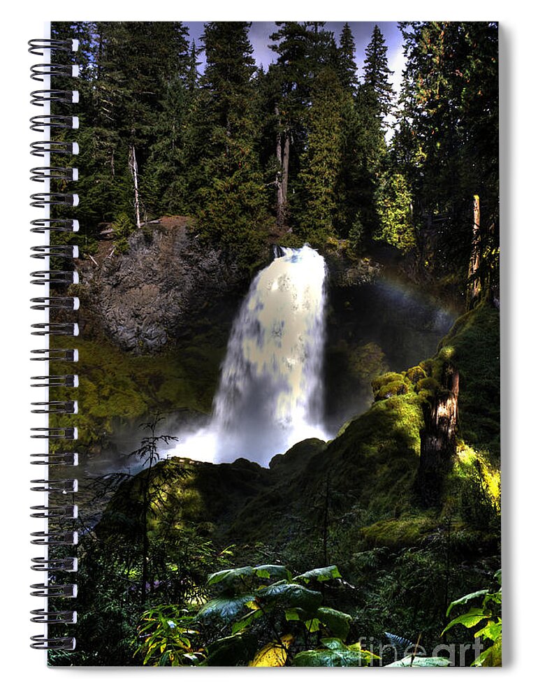 Sahalie Falls Spiral Notebook featuring the photograph Sahalie Falls by Merrill Beck