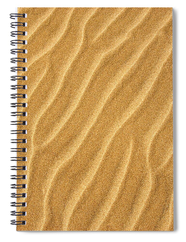 Sand Spiral Notebook featuring the photograph Sand ripples abstract 2 by Elena Elisseeva