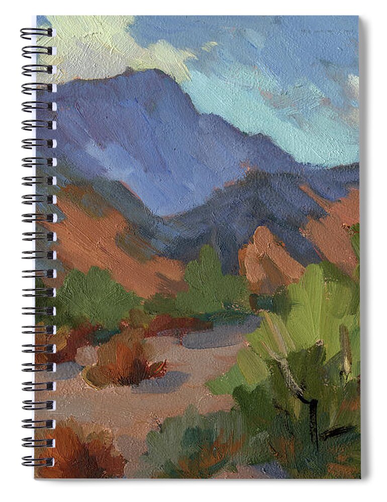 Santa Rosa Mountains Spiral Notebook featuring the painting Santa Rosa Mountains by Diane McClary