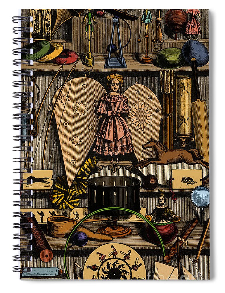 Science Spiral Notebook featuring the photograph Science In The Nursery, Frontispiece by Photo Researchers