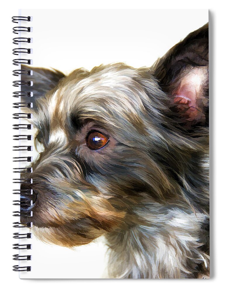 Dog Spiral Notebook featuring the painting Scooter by Steven Richardson