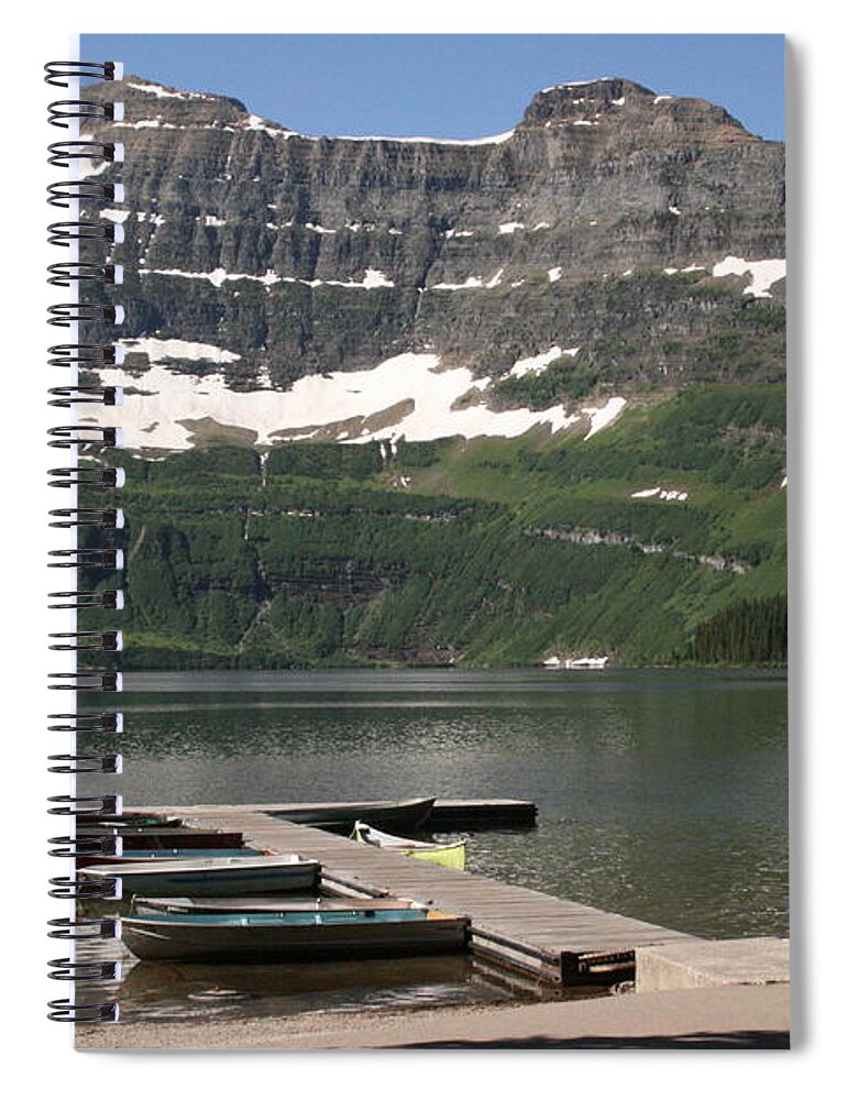 Scenery Spiral Notebook featuring the photograph Serene Lake by Mary Mikawoz