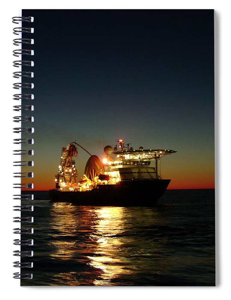 Photograph Spiral Notebook featuring the photograph Seven Navica just before dawn by Charles and Melisa Morrison