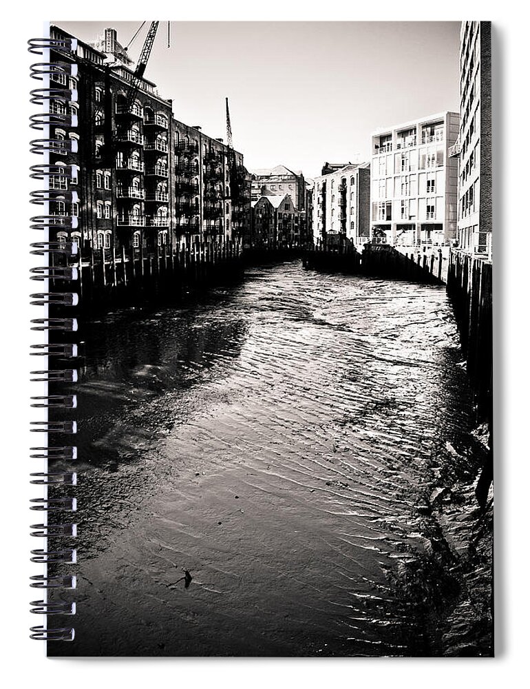 Lenny Carter Spiral Notebook featuring the photograph Shad Thames Wharf by Lenny Carter