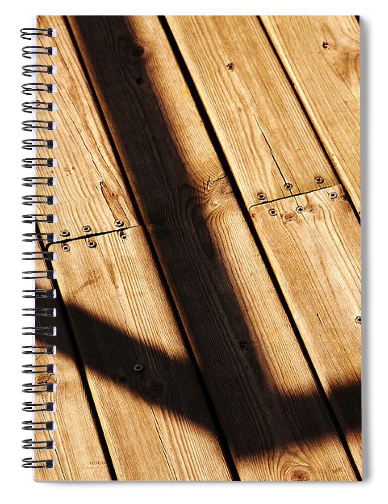 Madera Spiral Notebook featuring the photograph Shaded walkway floor by Agusti Pardo Rossello