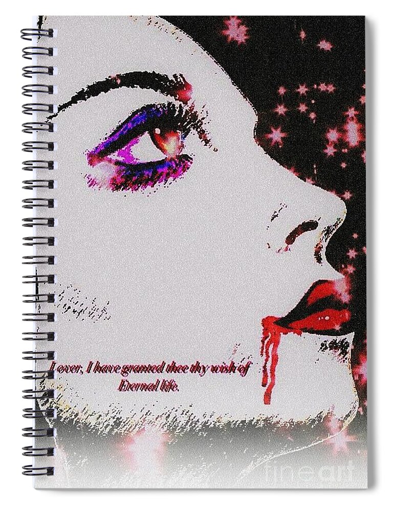Blair Stuart Spiral Notebook featuring the photograph She gave her lover the gift of Eternal Life by Blair Stuart