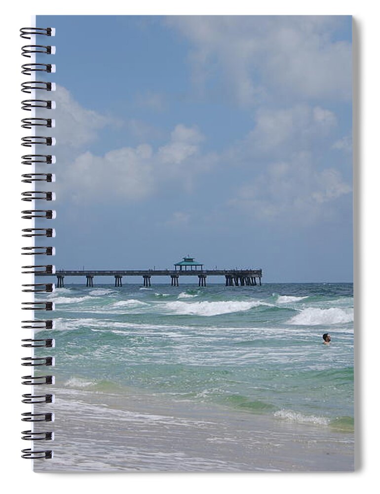 Seascape Spiral Notebook featuring the photograph Simply Sea by Judy Hall-Folde