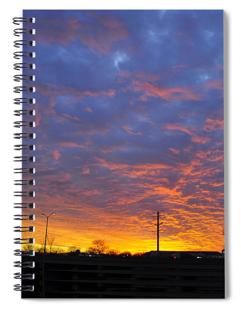Red Sky Spiral Notebook featuring the photograph Sky on Fire by Dejan Jovanovic