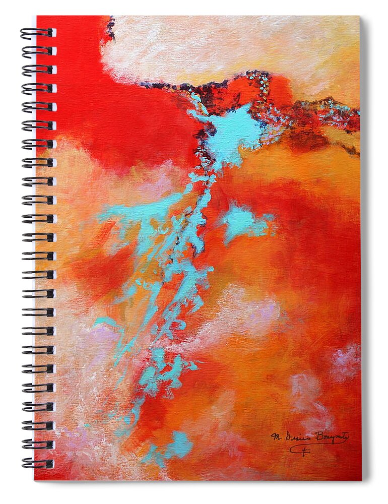 Abstract Spiral Notebook featuring the painting Skyward 2 by M Diane Bonaparte