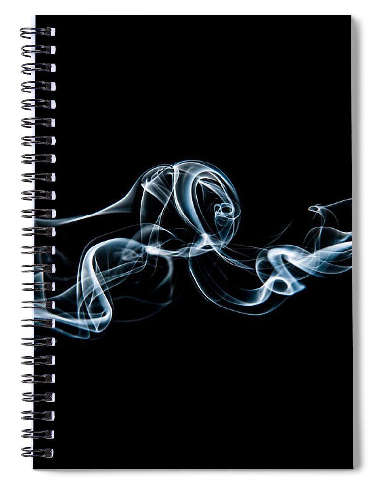 Smoke Spiral Notebook featuring the photograph Smoke-3 by Larry Carr