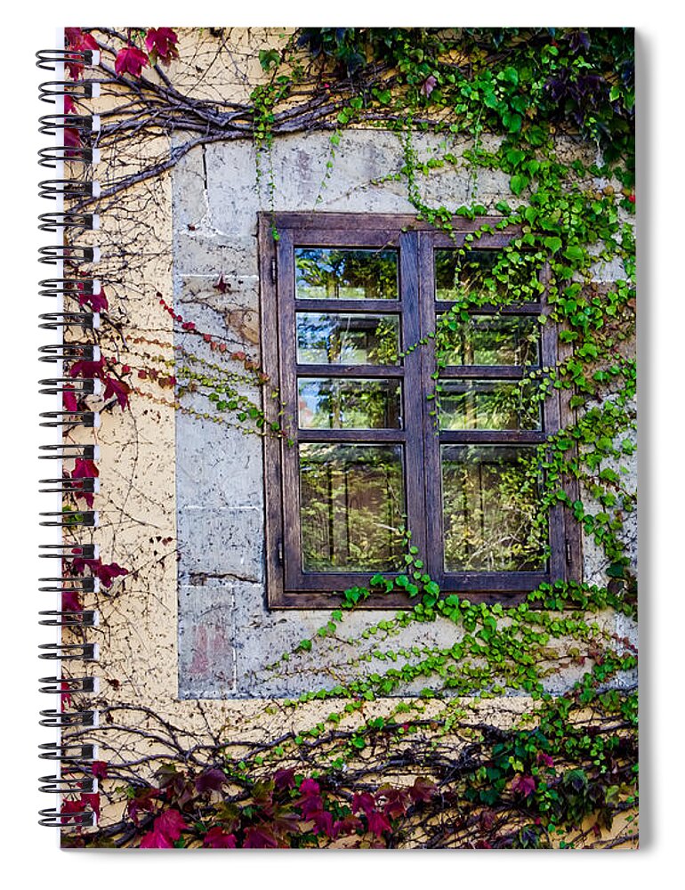 Window Spiral Notebook featuring the photograph Spanish Window by Don Schwartz