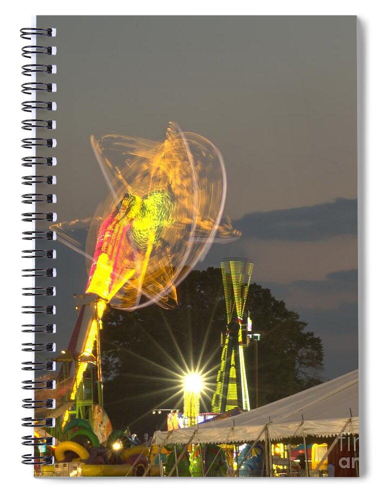 Ride Spiral Notebook featuring the photograph Spinning by Donna Brown