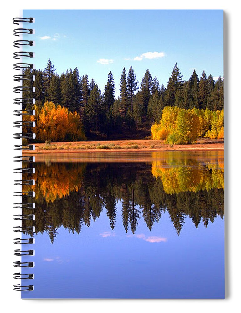 Spooner Lake Spiral Notebook featuring the photograph Spooner Autumn by Martin Gollery