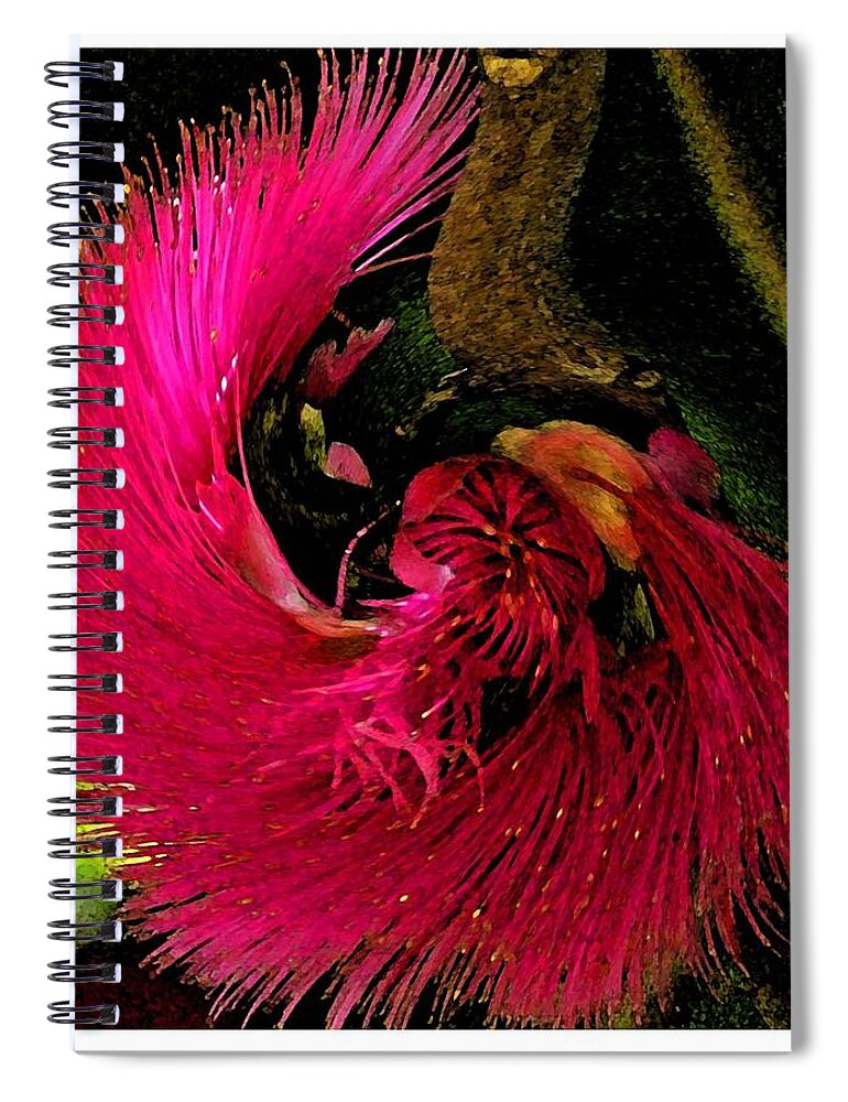 Flower Spiral Notebook featuring the photograph St Kitts Flora by Cindy Manero