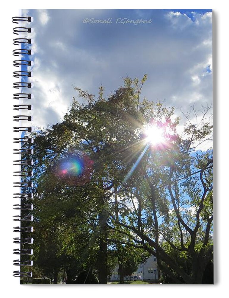 Helios Spiral Notebook featuring the photograph Star called Helios by Sonali Gangane