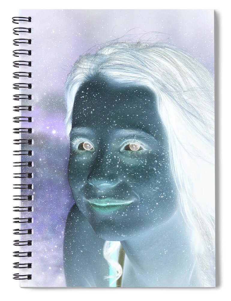 Stardust Spiral Notebook featuring the digital art Star Freckles by Nikki Marie Smith