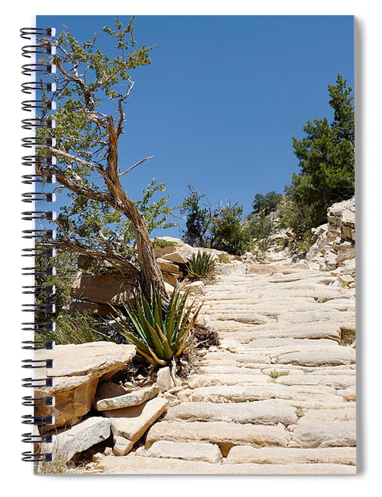 Trail Spiral Notebook featuring the photograph Steps on the Hermit's Rest Trail II by Julie Niemela