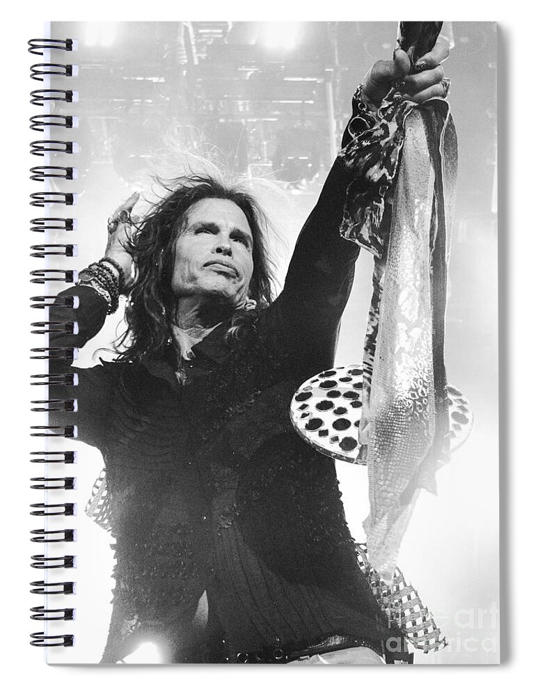 Steven Tyler Spiral Notebook featuring the photograph Steven Tyler by Traci Cottingham