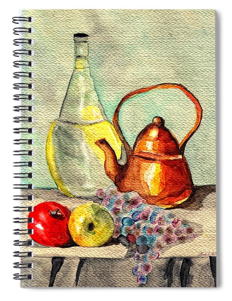 Watercolor Art Spiral Notebook featuring the painting Still Life by Wendy McKennon