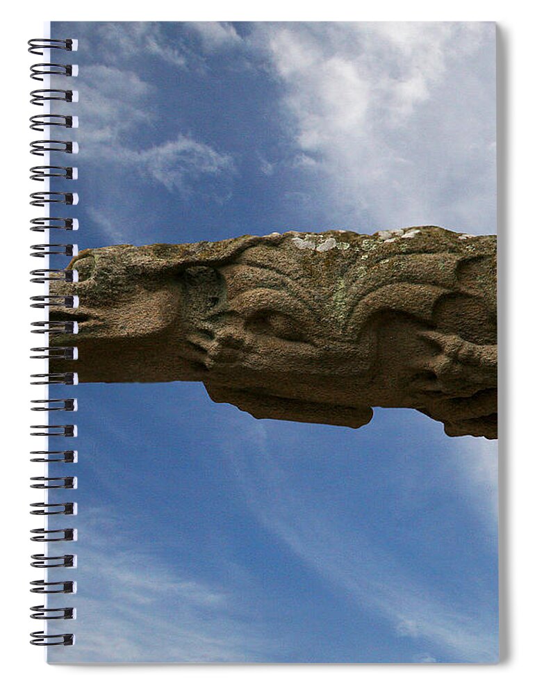 Stone Spiral Notebook featuring the photograph Stone Dragon by Diana Haronis