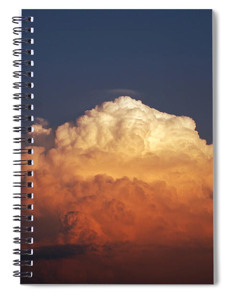 Storm Clouds Spiral Notebook featuring the photograph Storm Clouds at Sunset by Mark Dodd