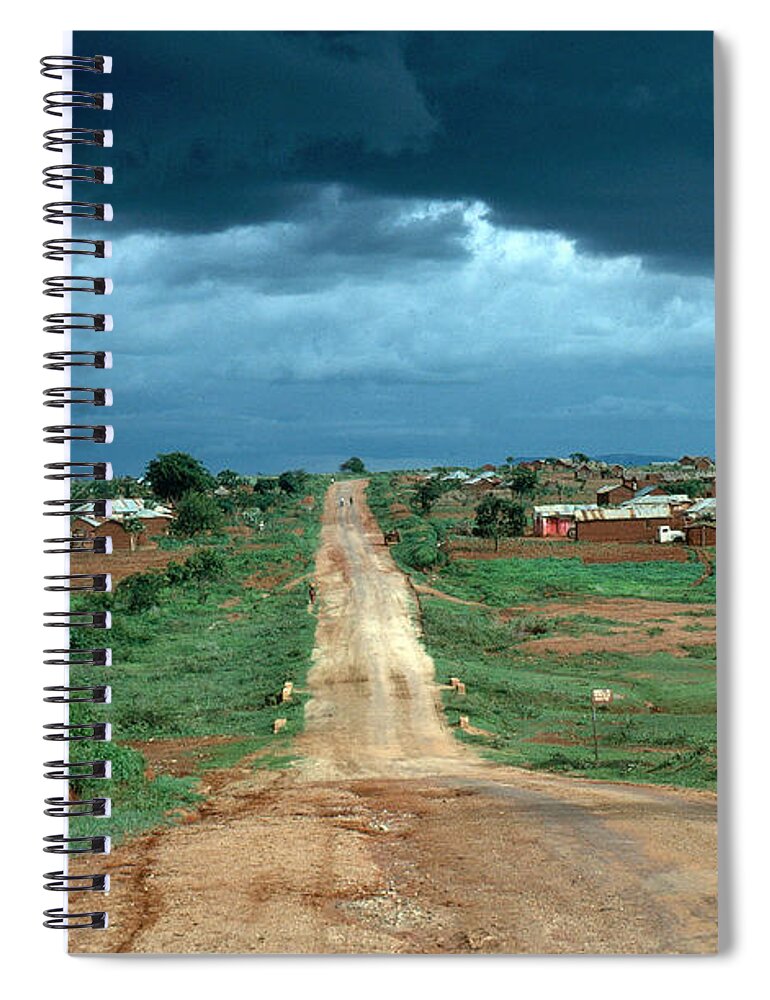 Cloud Spiral Notebook featuring the photograph Storm In Tanzania by Bernard Wolff