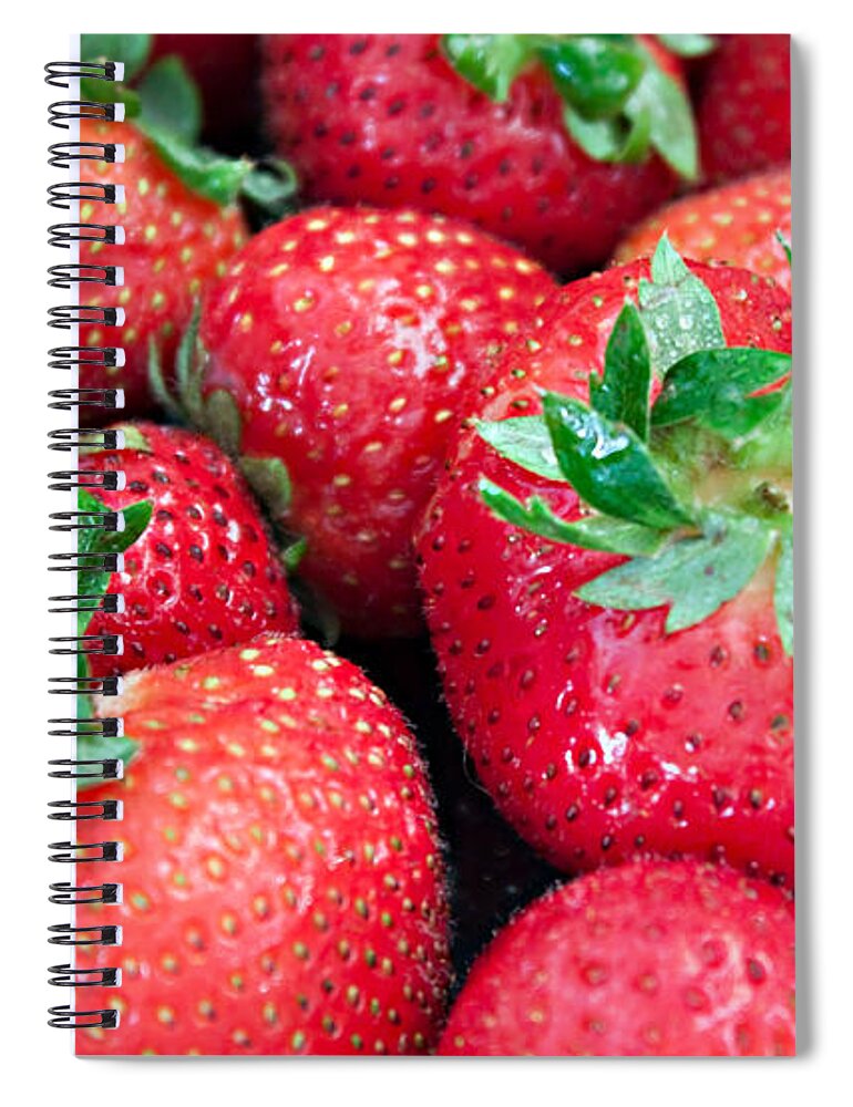 Strawberry Spiral Notebook featuring the photograph Strawberry Delight by Sherry Hallemeier