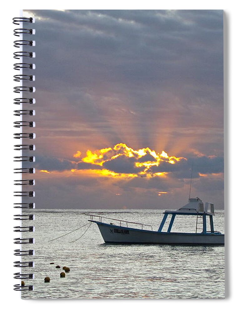 Photography Spiral Notebook featuring the photograph Sunrise - Puerto Morelos by Sean Griffin