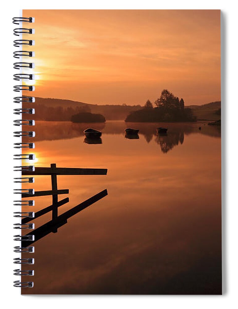 Sunrise Spiral Notebook featuring the photograph Sunrise at Knapps Loch by Grant Glendinning